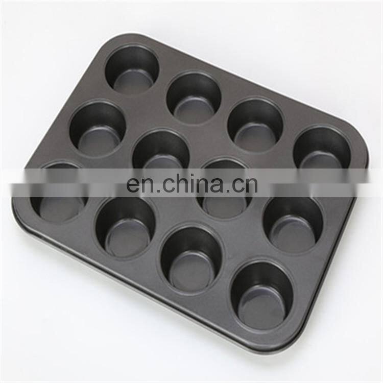 12 Cups Non-stick Metal Cupcake Mold Egg Tart Baking Dish Muffin Cake Mould Baking Cup