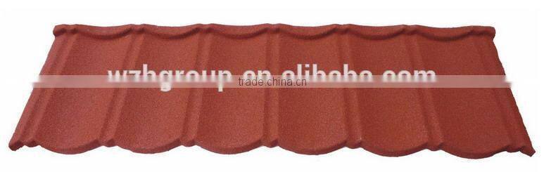Hot sale rainbow tile stone coated steel roofing tile