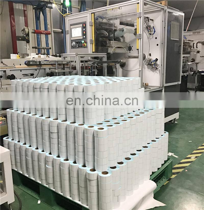 UR320S Automatic Non-stop 4 Rotary Spindle Adhesive Sticker Label Turret Rewinder Machine with Automatic Paper Core Feeder