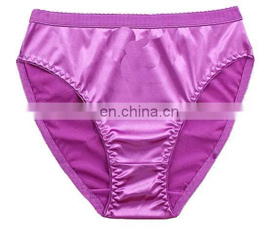 Wholesale Hot Selling Ladies Sexy Ladies Panty Underwear Women Quantity Simple Panties Customize Silk Satin Spandex