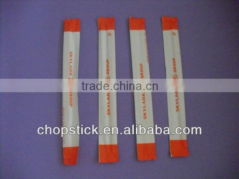 disposable reusable bamboo chopstick paper wrap