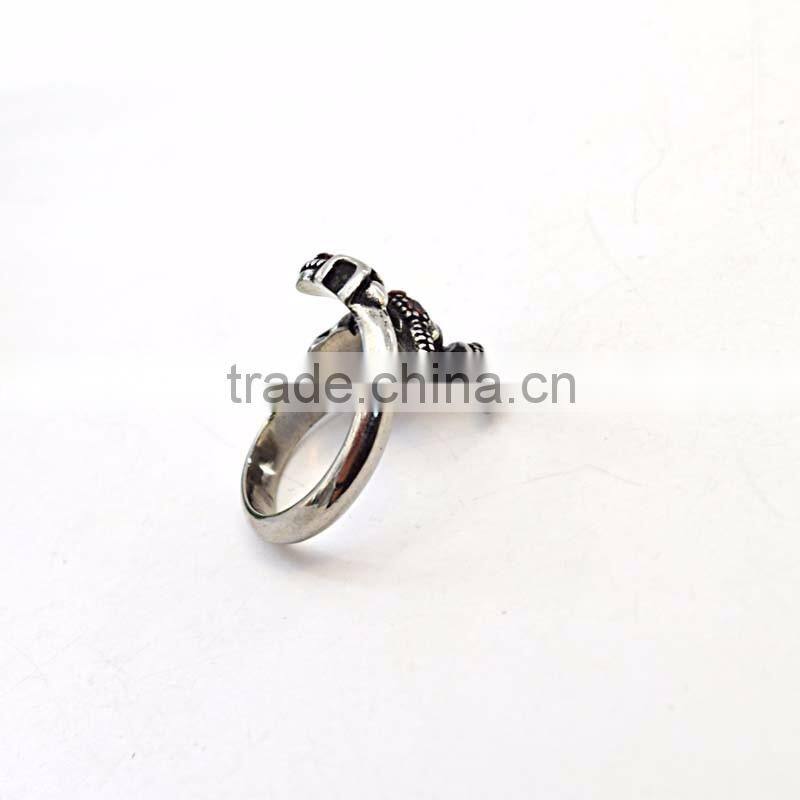 Red stone ring designs for men steel snake shaped rings