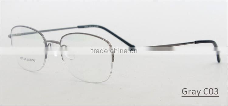 Classic half-rim men metal no brand eyewear optical frames