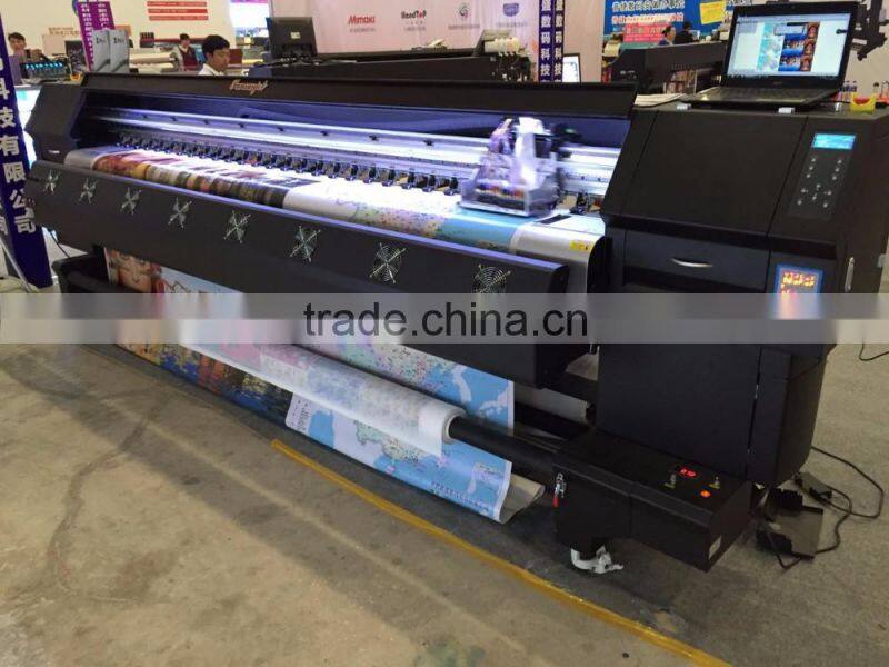 Heavy duty Funsunjet FS3202K 3.2m / 10ft outdoor and indoor advertising printing machine with two DX5 heads 1440dpi
