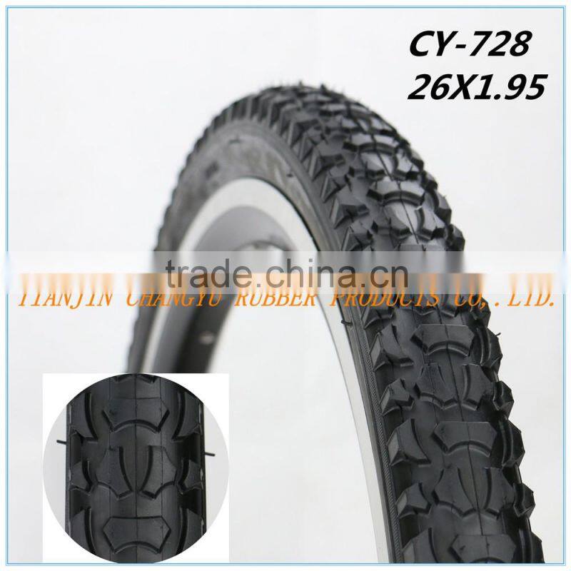 bicycle spare parts 26x1.95 bicycle parts distributor black bicycle tyre