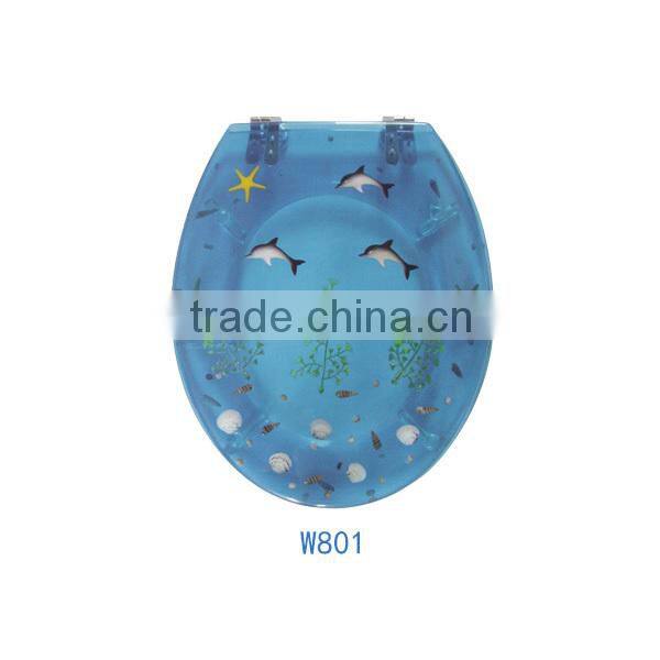 Quality bathroom accessory wholesale oval hotel polyresin soft close toilet seat hinges