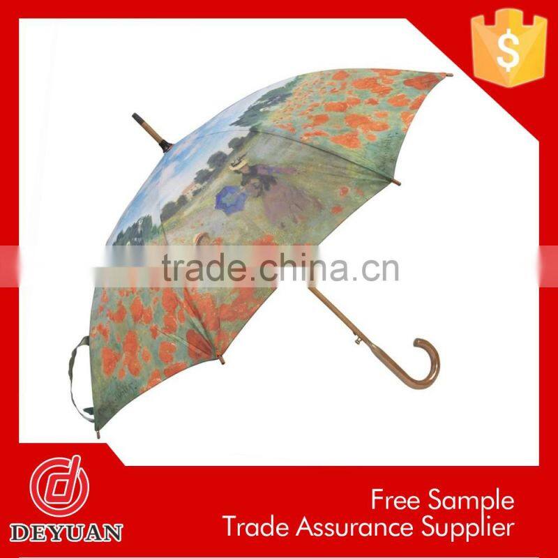 promoting premium classical automatic wood handle umbrella