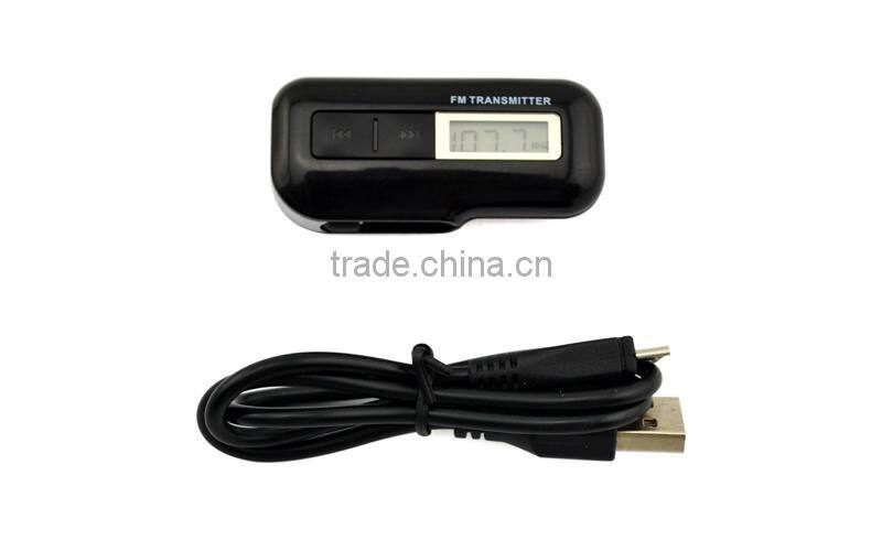 Car mp3 player with fm modulator, unique design FM transmitter RCFM80 with high fidelity stereo digital PLL