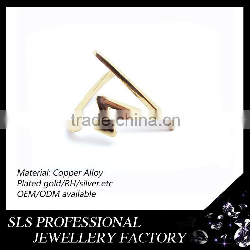 Handmade imitation kundan jewellery rings electrocardiogram shape rings wholesale alloy material with high polished