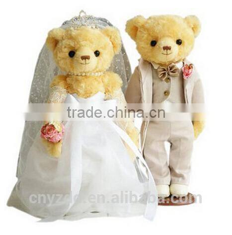 Lovely Brown Bears Cute Teddy Bears /Soft Toy Brown Couple Bear/Stuffed Toy Bear of Wedding Gift