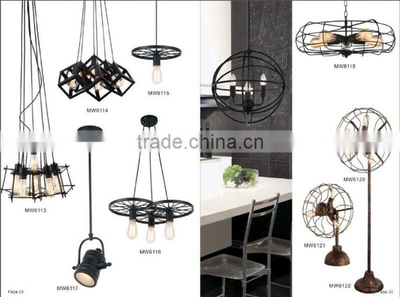 Iron Edison Bulb Suspended Pendant Light