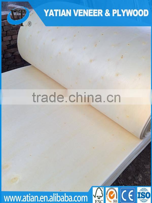 Decorative AB grade poplar wood face veneer to Egypt market 0.3mm factory