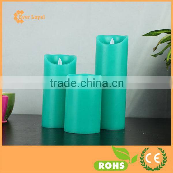 LED Dance Wax Candle with Waving Flame and Timer