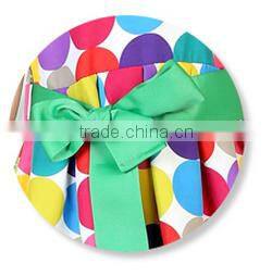 Sleeveness cute dot print girls chinese dresses