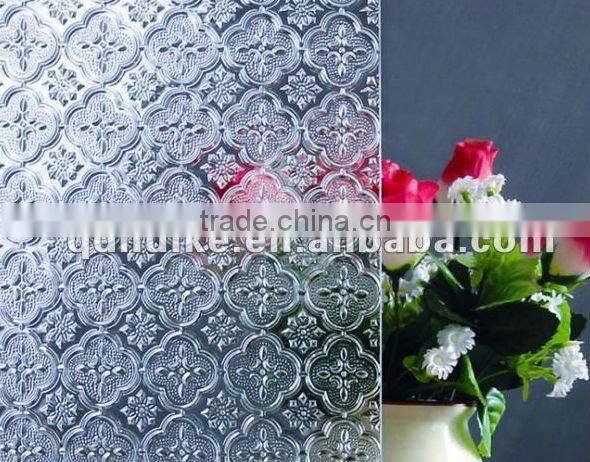 clear patterned glass/decorative glass/Flora