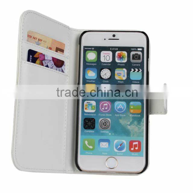 PU leather card design mobile phone stand cover/cellphone bag for iphone 6 case
