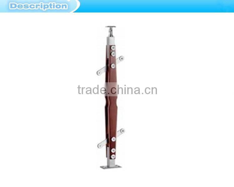 balcony stainless steel wooden baluster design