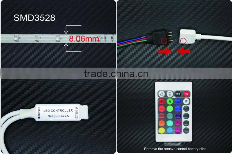 12V leds rgb flexible strip rf controller light SMD 3528 300 leds RGB Controller+Power Adapter wifi