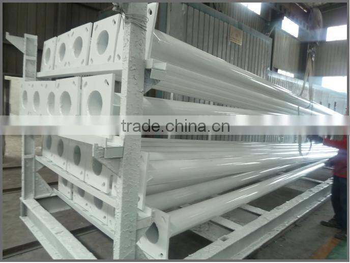 Hot dip galvanized conical steel road street signal light pole