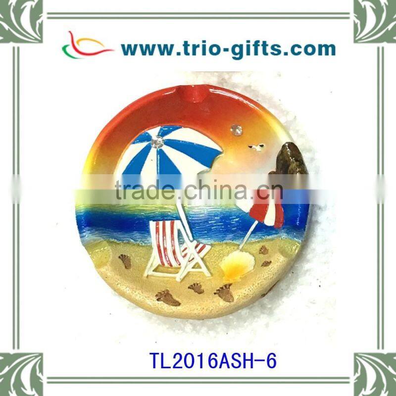 Souvenir polyresin beach ashtray
