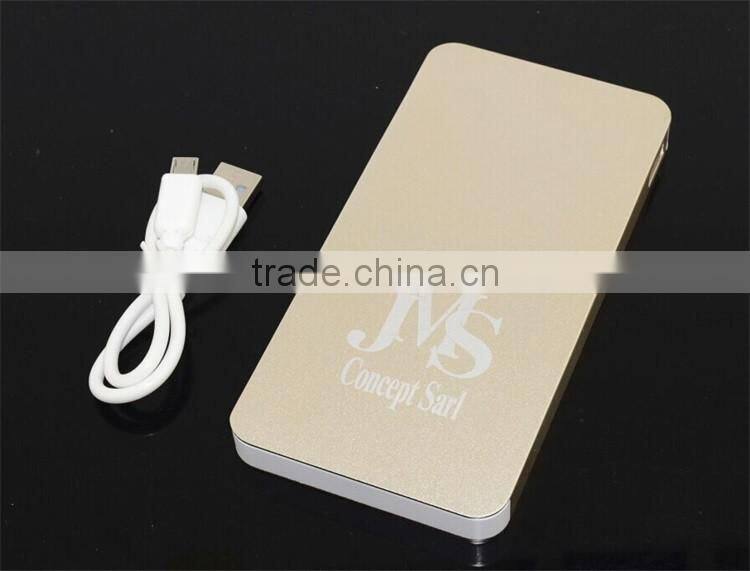 10000mAh Metal Slim Mobile Phone External Battery Power Bank