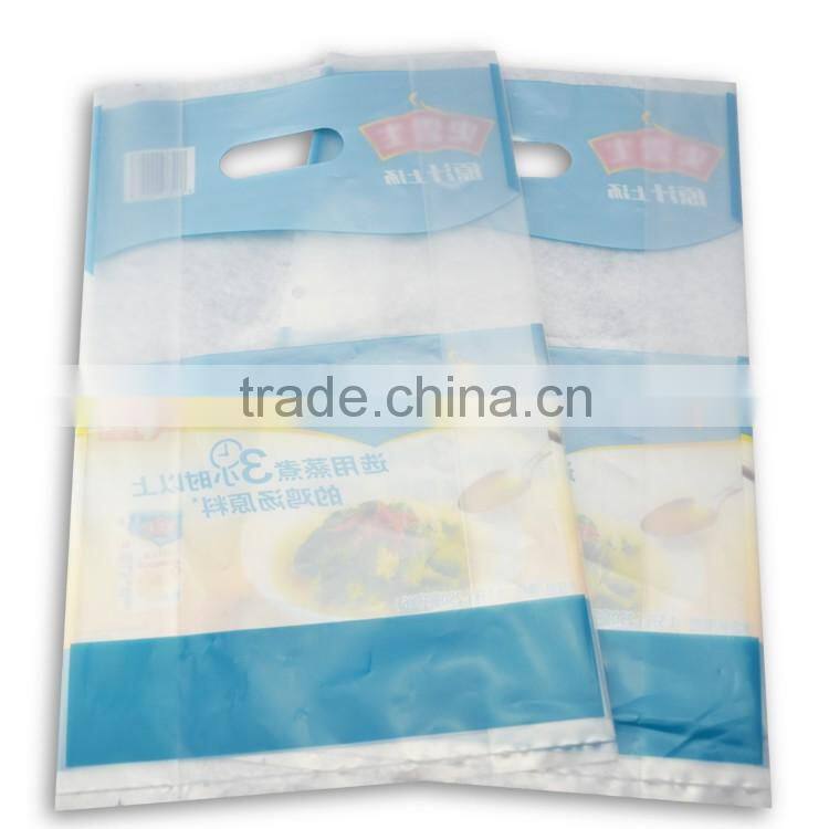 custom size disposable side gusset heat sealing flat bag with 2 side food grade printing