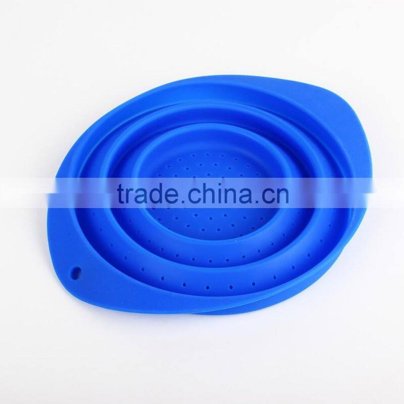 China supplier lead free colorful silicone Collapsible Basket