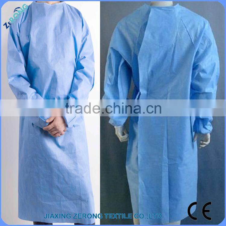 Disposable PP, PP+PE, SMS, spunlace Surgical Gown