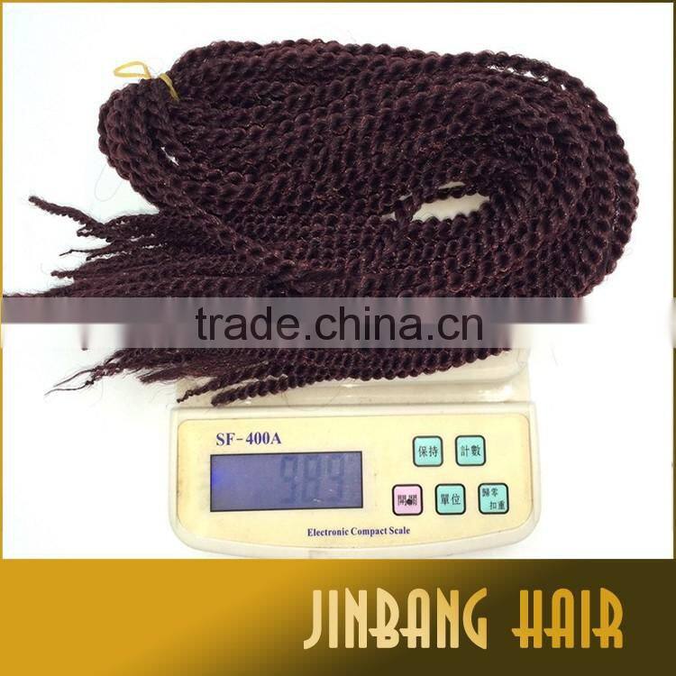 Hot selling 100g 18inch high quality synthetic crochet senegalese twist kinky braid hair