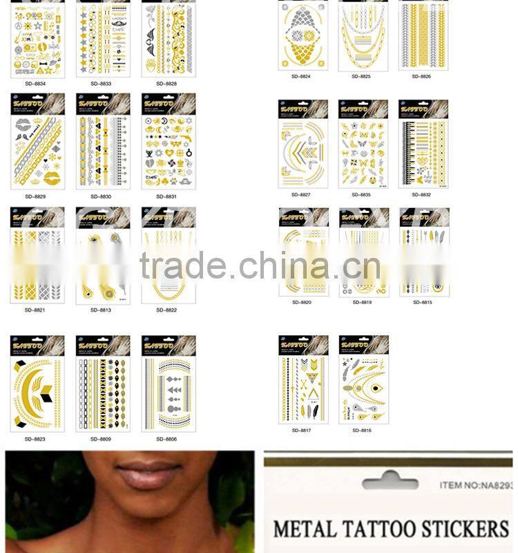 Beauty water transfer customized temporary tattoo sticker