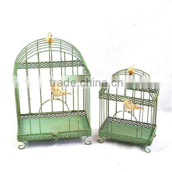 Shabby chic metal birdcage for wedding decoration