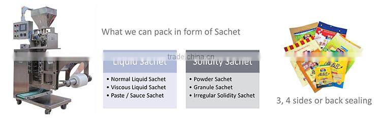 Roller Pressing Type 3 or 4 sides sealing automatic ketchup piston filling equipment