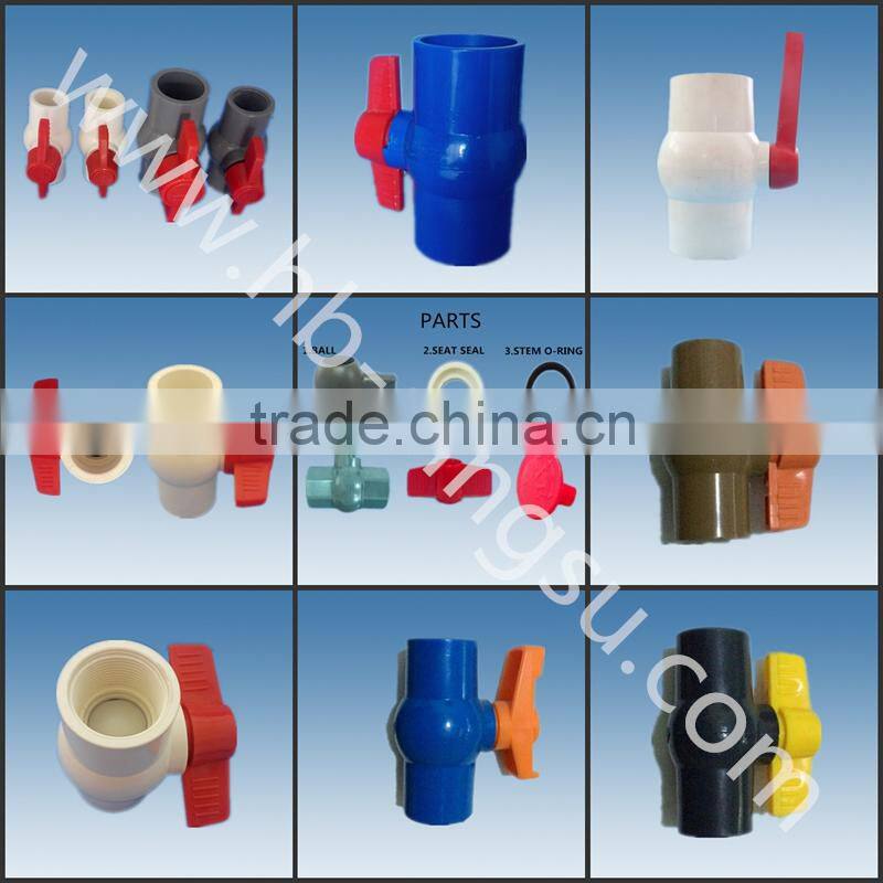 Manufacturer Plastic PVC double union Ball Valve for water