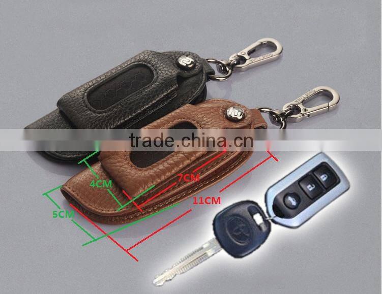 fashion luxury leather car key holder with hook key chain holder