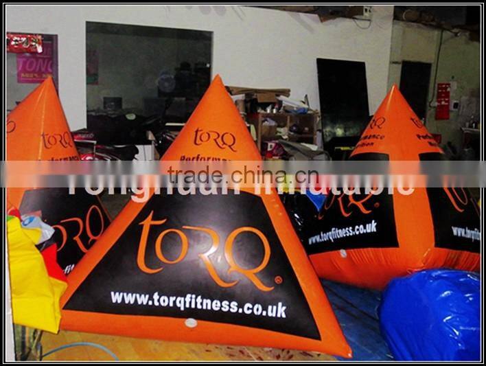 inflatable pyramid buoy/ inflatable floating water buoys