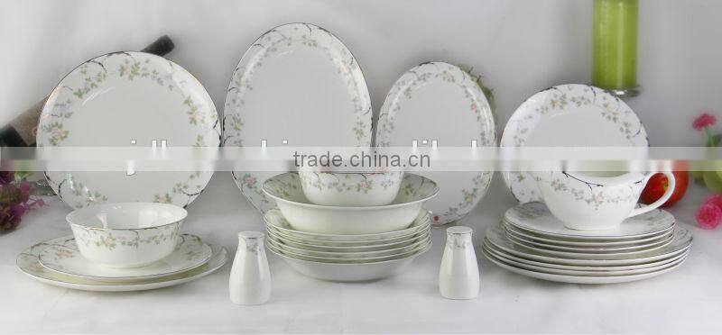 export A grade royal fine bone china dinner plate supplier