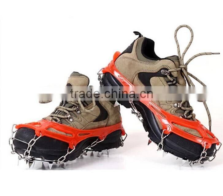 Camping Equipment 8/10/12/14/18 tines teeth Stainless Steel Seamless welding anti-slip snow shoes ice rubber climbing crampons