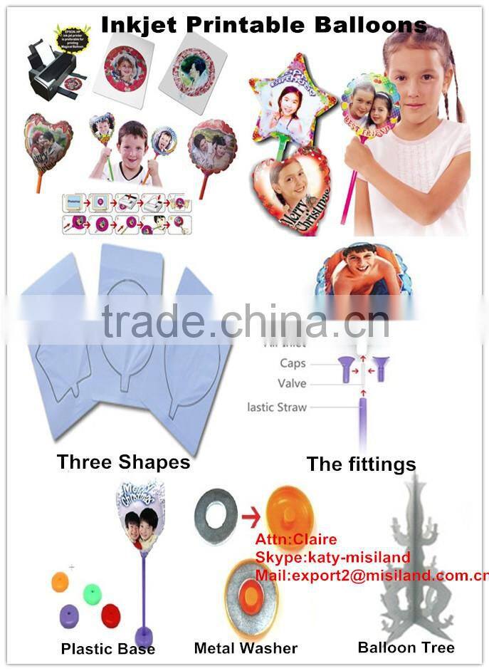 DIY inkjet printable balloons, A4 size (wedding decoration;free software support,made by hand)