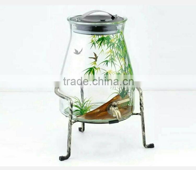 cheap price Big size drinking glass container with tap