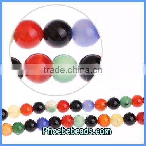 Wholesale 10mm Colorful Agate Beads Fashion Jewelry Bracelets Findings PBS-A1001