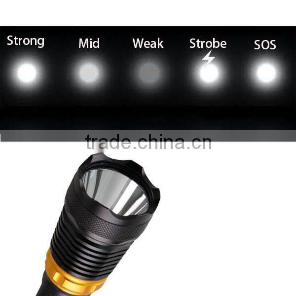 1800 Lm XP-E T6 LED Diving Dive Flashlight Waterproof Torch Light