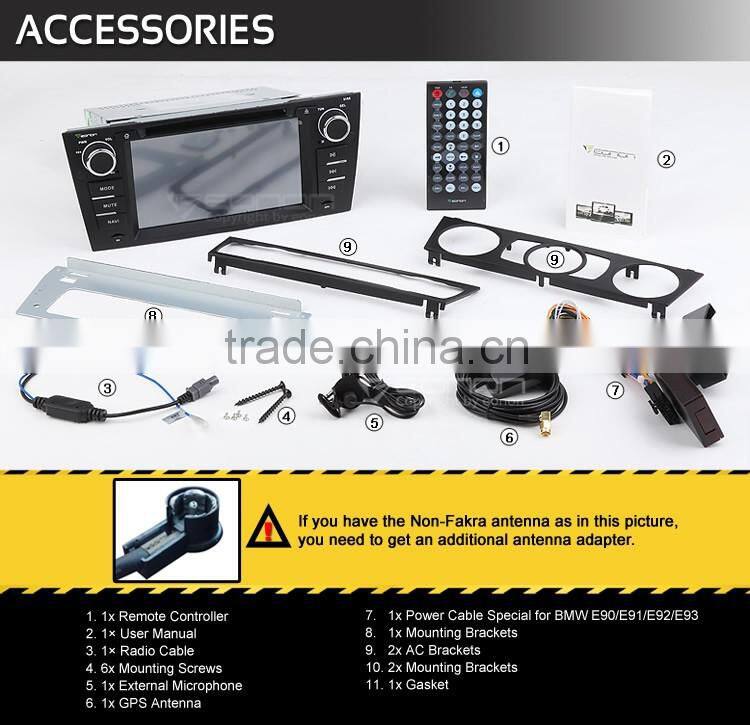 EONON D5165X 7" Digital Touch Screen Car DVD Player with Built-in GPS For BMW E90/91/92/93