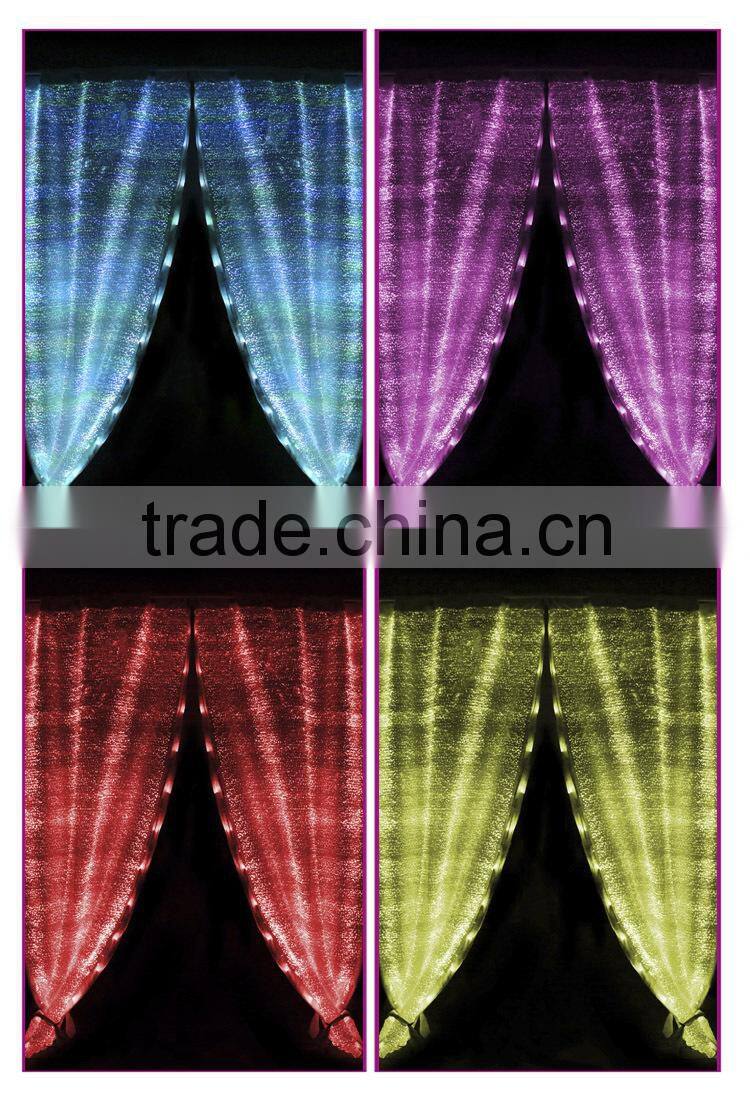 2015 luminous hot light up fancy door window curtain designs
