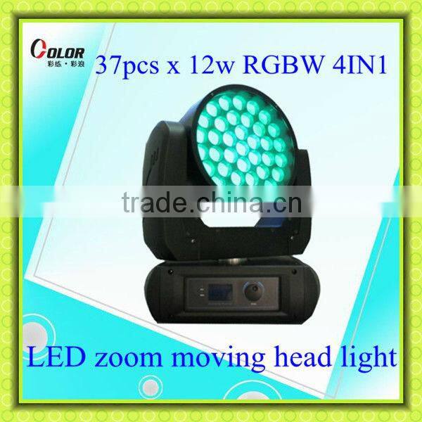 37x12w led zoom moving wash light for performer show
