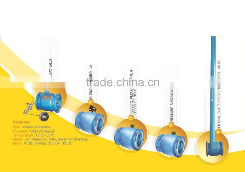 Multi Functional Pressure Reducing Valve / Flot Valve / Solenoid Valve / External Shaft Pressure Control Valve