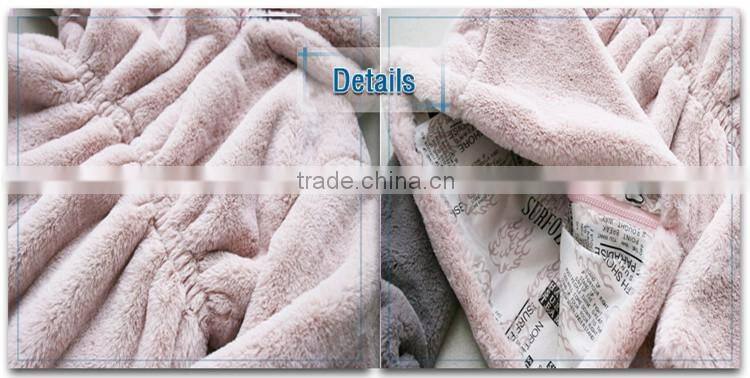 Korean stylish cashmere artificial fur coat for women