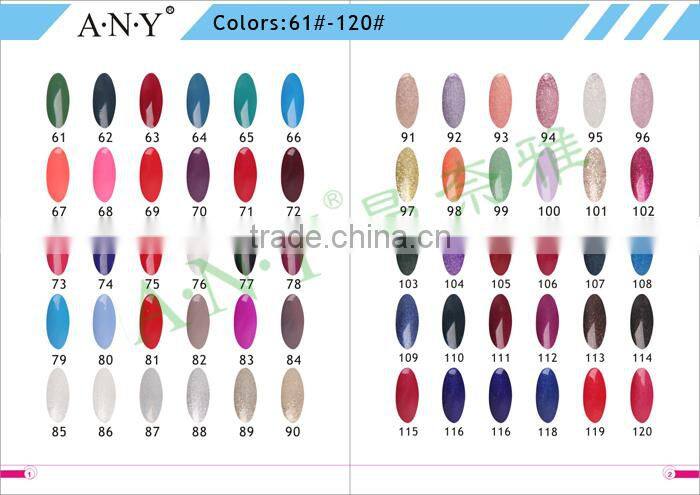 ANY Sapphire UV Gel Nail Polish Long Lasting 120 Gorgeous Colors For Nail Gel Manufacturer 12ML 38#