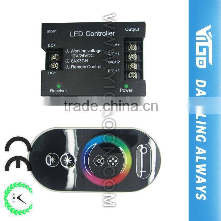 Manufacture in China factory RGB Touch Screen Dimmable LED RGB Remote Wireless RF Controller