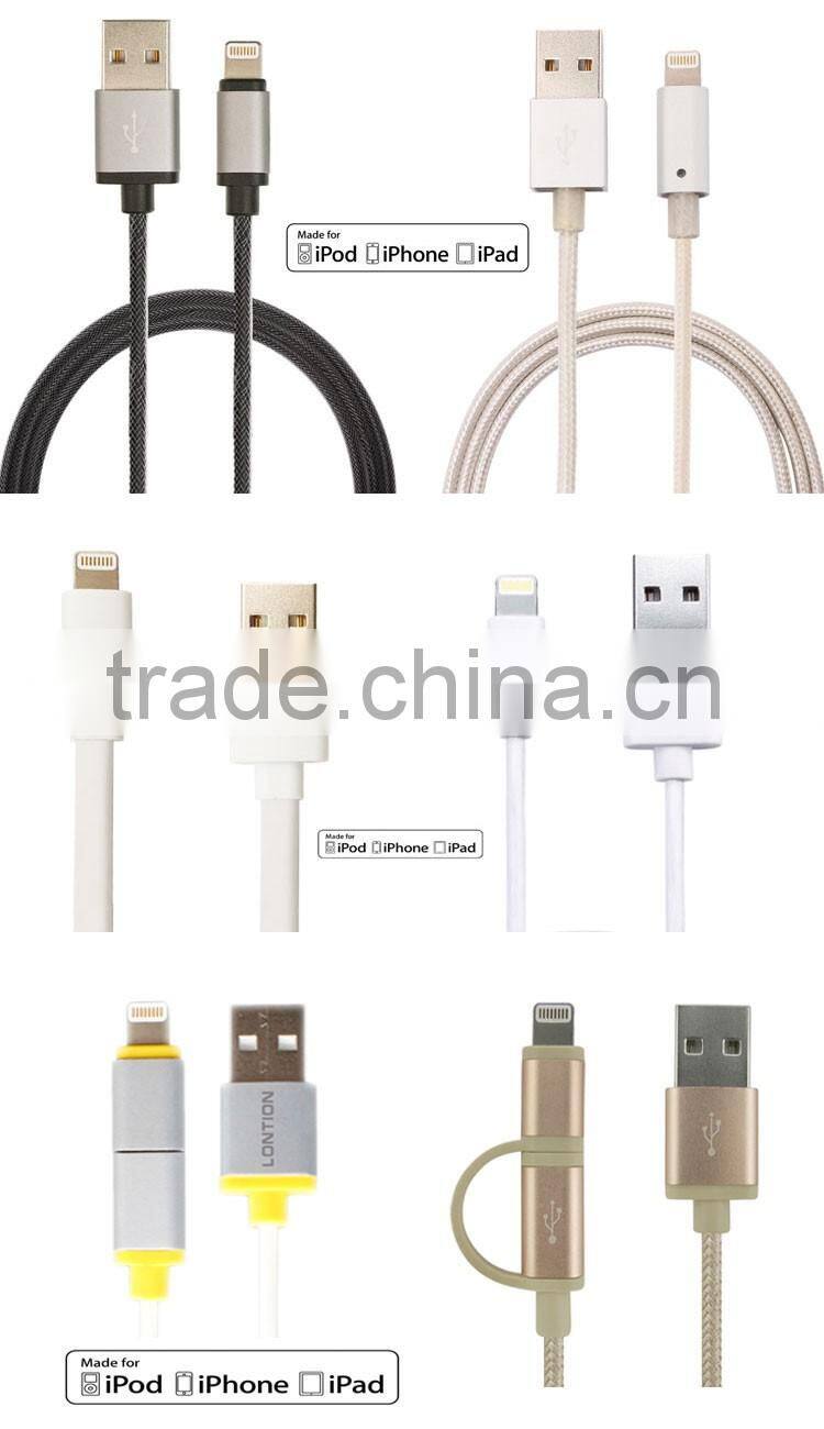 mfi certified manufacturers supply 8 pin connector with colorful aluminum shell