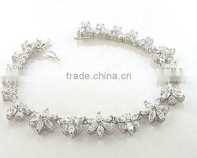 Plated rhodium cz hot necklaces